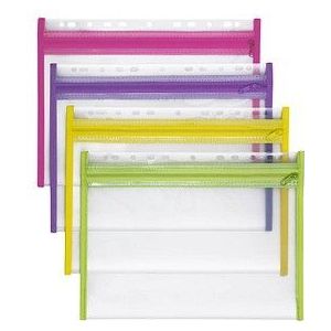VELOFLEX Reißverschlussbeutel VELOBAG® XS transparent/pink, lila, grün, gelb 0,3 mm, 4 St.