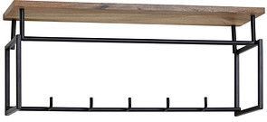 WOHNLING Wandgarderobe WL6.450 braun Holz 5 Haken 71,0 x 29,0 cm