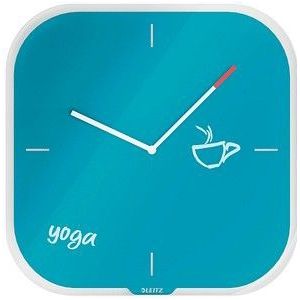 LEITZ Wanduhr Cosy blau Sicherheitsglas 30,0 x 30,0 cm