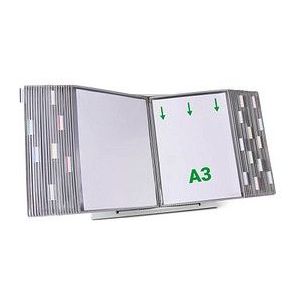 tarifold Sichttafelsystem 433400 DIN A3 grau mit 40 St. Sichttafeln