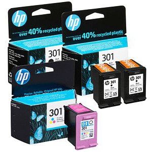HP 301 (E5Y87EE) schwarz, color Druckerpatronen, 3er-Set