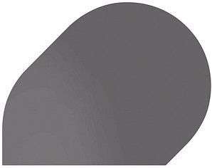 HAMMERBACHER Anbautisch höhenverstellbar RA81 grafit, grau Tropfenform 103,0 x 80,0 x 68,0 - 85,0 cm