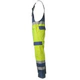 PLANAM® unisex Warnschutz-Latzhose MAJOR PROTECT warngelb, kornblau Größe 98