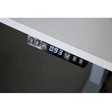 HAMMERBACHER XDKB12 elektrisch höhenverstellbarer Schreibtisch eiche rechteckig, C-Fuß-Gestell weiß 120,0 x 80,0 cm
