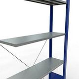 SCHULTE Anbau-Schwerlastregal 12635-B silber 100,0 x 30,0 x 200,0 cm
