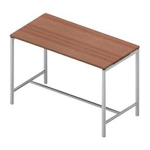 Quadrifoglio Konferenztisch Creo nussbaum rechteckig, 4-Fuß-Gestell weiß, 160,0 x 80,0 x 107,0 cm