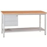 Gürkan Werkbank lichtgrau 2 Schubladen 120,0 x 60,0 x 84,0 cm