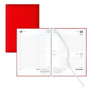 Lediberg Buchkalender Tagesplaner 2025 rot