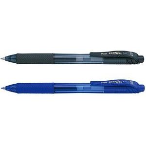 Pentel BL107 Gelschreiber-Set schwarz, blau 0,35 mm, Schreibfarbe: farbsortiert, 4 St.