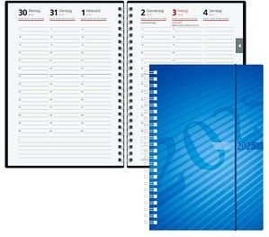 rido idé Buchkalender mit Spirale 2025 blau