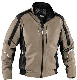 KÜBLER® Herren Arbeitsjacke 1367 beige, schwarz Größe 4XL