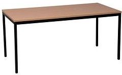 Gürkan Mehrzwecktisch buche rechteckig, Vierkantrohr schwarz, 140,0 x 60,0 x 75,0 cm