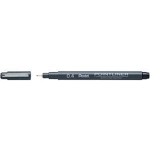 Pentel Pointliner Fineliner schwarz 0,4 mm, 1 St.