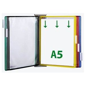 tarifold Wand-Sichttafelsystem 425109 DIN A5 farbsortiert mit 10 St. Sichttafeln