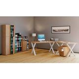 VCM my office Schiebetürenschrank L Lona, 913944 eiche 1 Fachboden 70,0 x 37,0 x 74,0 cm