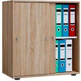 VCM my office Schiebetürenschrank L Lona, 913944 eiche 1 Fachboden 70,0 x 37,0 x 74,0 cm