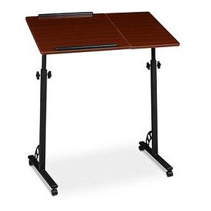 relaxdays PC-Tisch höhenverstellbar mahagoni 80,0 x 50,0 x 75,0 - 110,0 cm