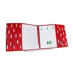 tarifold Sichttafelsystem 433603 DIN A3 rot mit 60 St. Sichttafeln