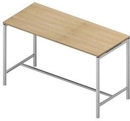 Quadrifoglio Stehtisch Creo ulme rechteckig, 4-Fuß-Gestell weiß, 180,0 x 80,0 x 107,0 cm