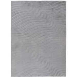 Japandi Vloerkleed | Tapijt | Comfort | Golven | Zilver | 160x230 cm