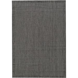 Rond Buitenkleed | Giza | Zwart | 200x200 cm | Buitentapijt | Tuintapijt
