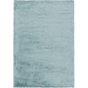 Hoogpolig Vloerkleed | Shaggy | Fluffy | Blauw | 280x370 cm