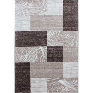 Modern Vloerkleed | Tapijt | Parma | Blokken | Bruin | 200x290 cm