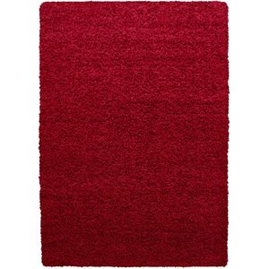 Hoogpolig Vloerkleed | Tapijt | Shaggy | Life | Rood | 140x200 cm
