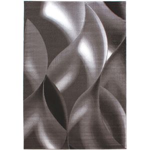 Laagpolig Vloerkleed | Tapijt | Plus | Abstract | Bruin | 140x200 cm