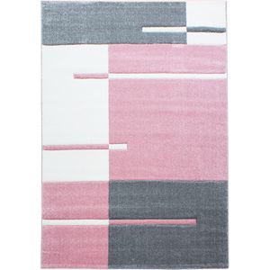 Modern Vloerkleed | Tapijt | Hawaii | Gestreept | Roze | 120x170 cm