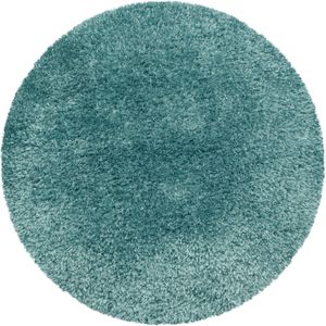 Rond Shaggy Vloerkleed | Tapijt | Brilliant | Aqua | 120x120 cm