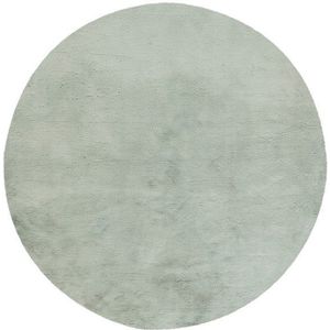 Rond Hoogpolig Vloerkleed | Heaven | Jade | 200x200 cm