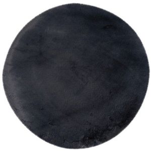 Rond Hoogpolig Vloerkleed | Tapijt | Heaven | Antraciet | 200x200 cm