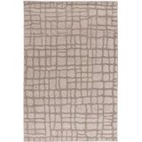 Hoogpolig Vloerkleed | Tapijt | Lotus | Stenen | Beige | 160x230 cm