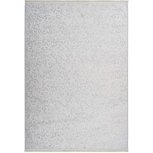 Wasbaar Vloerkleed | Tapijt | Peri | Barok | Grijs | 160x220 cm