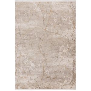 Hoogpolig Vloerkleed | Tapijt | Diamond | Marmer | Beige | 80x150 cm