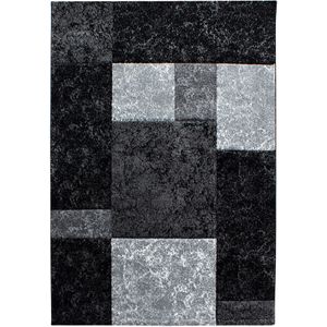 Modern Vloerkleed - Hawaii Blokken - Zwart - 140x200 cm