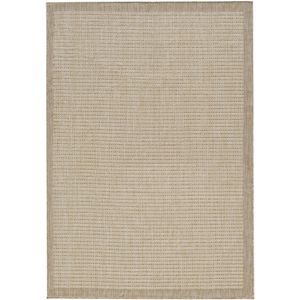 Rond Buitenkleed | Giza | Beige | 200x200 cm | Buitentapijt | Tuintapijt