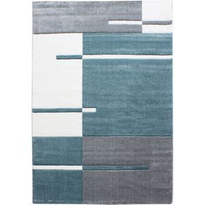 Modern Vloerkleed - Hawaii Gestreept - Blauw - 280x370 cm