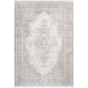 Vintage Vloerkleed | Tapijt | Elysee | Crème | 80x150 cm