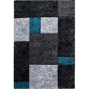 Modern Vloerkleed - Hawaii Blokken - Turquoise - 280x370 cm