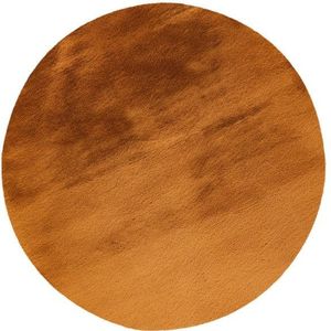 Rond Hoogpolig Vloerkleed | Tapijt | Heaven | Amber | 160x160 cm