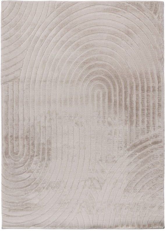Hides - Japandi Vloerkleed - Licht Taupe - Polyester - 160x230 cm