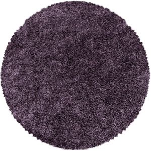 Rond Shaggy Vloerkleed | Tapijt | Sydney | Violet | 80x80 cm