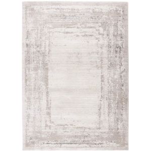 Hoogpolig Vloerkleed | Tapijt | Lyon | Framed | Zilver | 160x230 cm