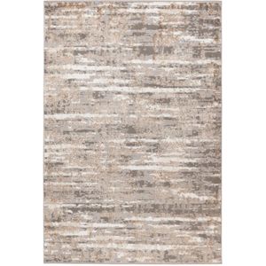 Hoogpolig Vloerkleed | Milas | Verweerd | Zilver/Beige | 200x290 cm