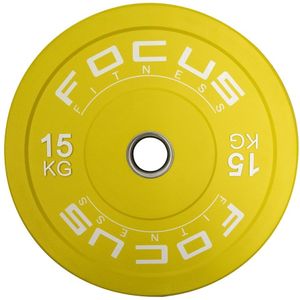 Olympische halterschijf 50 mm - Focus Fitness Bumper plate - 15 kg - G