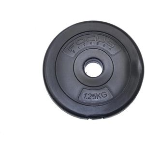 Halterschijf 30 mm Focus Fitness - kunststof - 1 x 1,25 kg