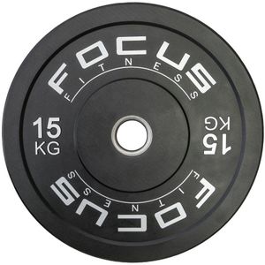 Olympische halterschijf 50 mm - Focus Fitness Bumper plate - 15 kg - Z