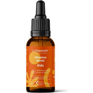 Vitamine D3 - Druppels - Voor Kinderen - Met K2 - 2 Maanden Gebruik